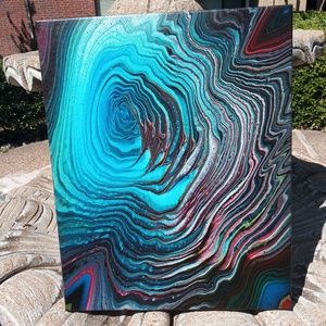 Acrylic hand painted abstract art